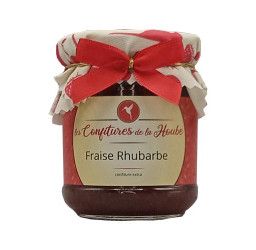 Confiture fraise rhubarbe 220g